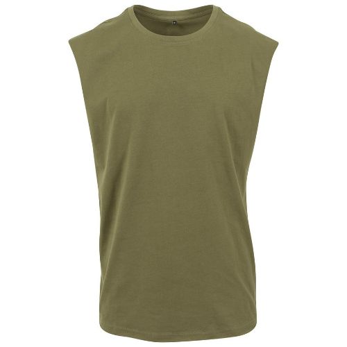 Build Your Brand Sleeveless Tee Olive